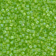 Toho Treasure beads 11/0 Transparent-Rainbow Lime Green TT-01-164